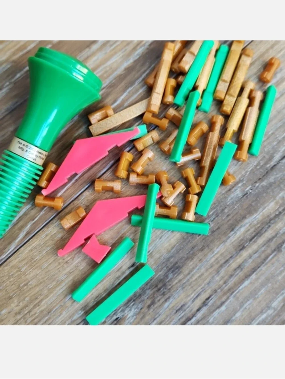 Lincoln Logs Cabin Writing Pen Red Green Brown